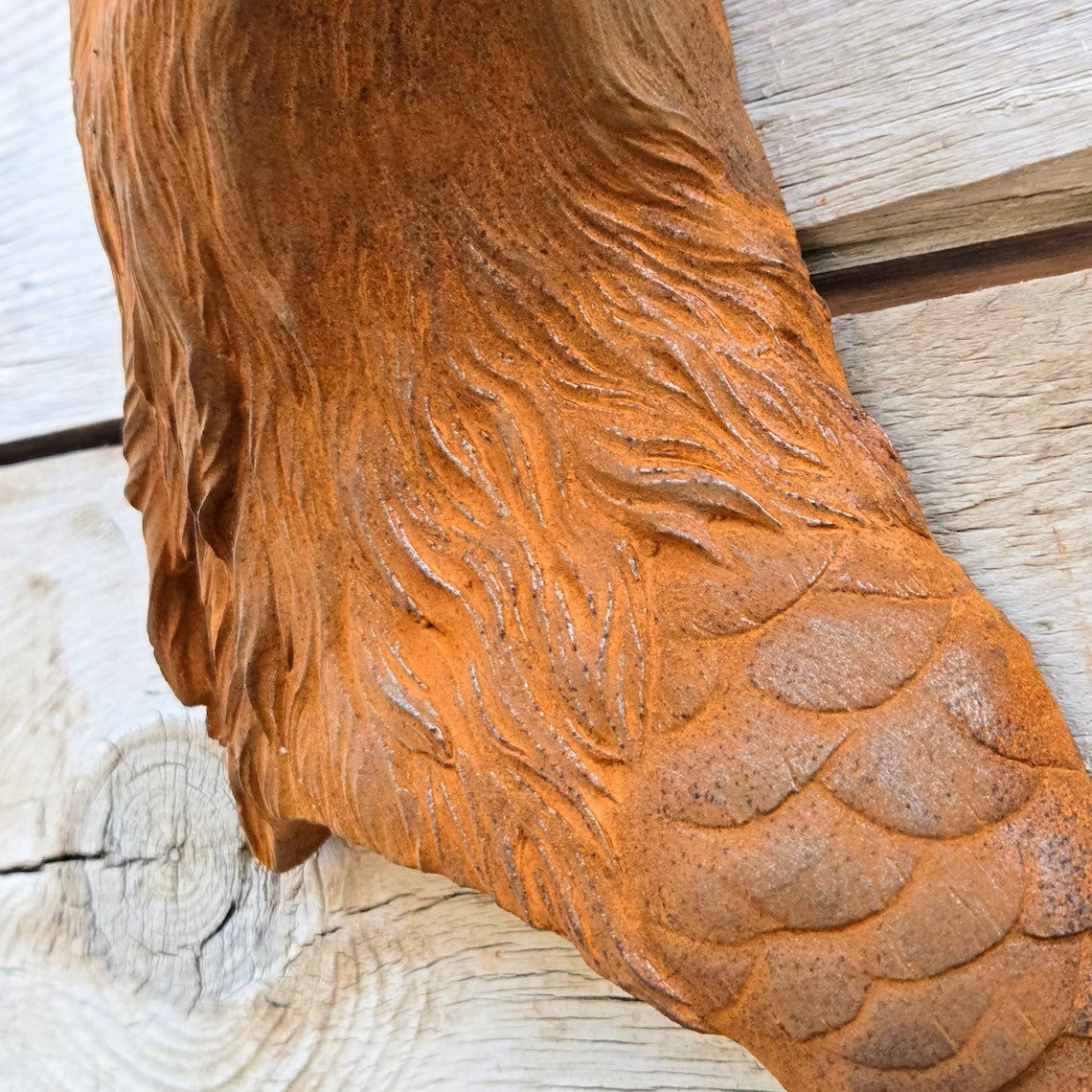 Cast Iron Eagle Head Wall Decor Rustic Country Style Wolf Wall Hanging Sculptur