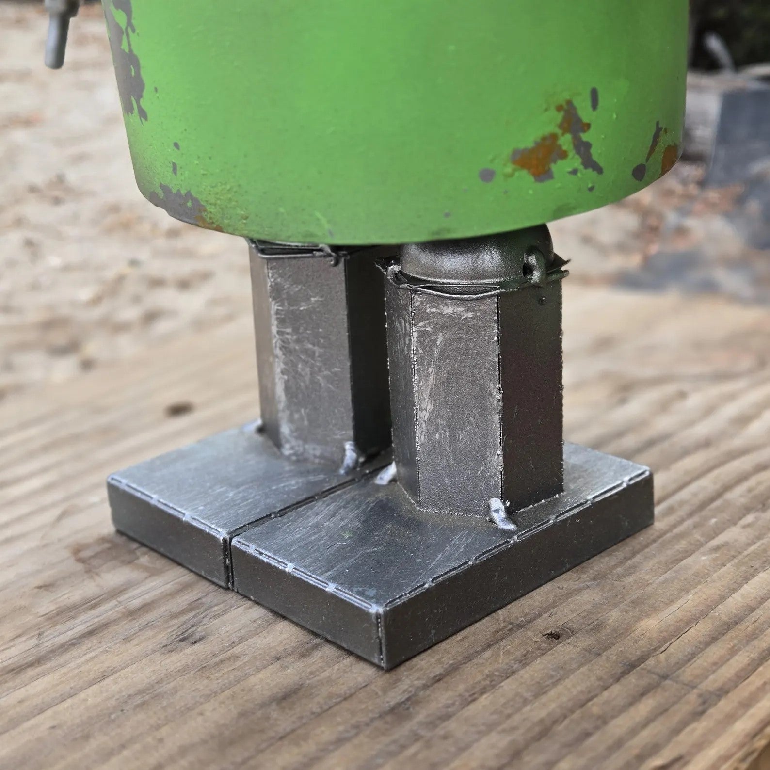 Vintage Metal Garden Robot | Retro Coffee Machine Sculpture | Minion Inspired