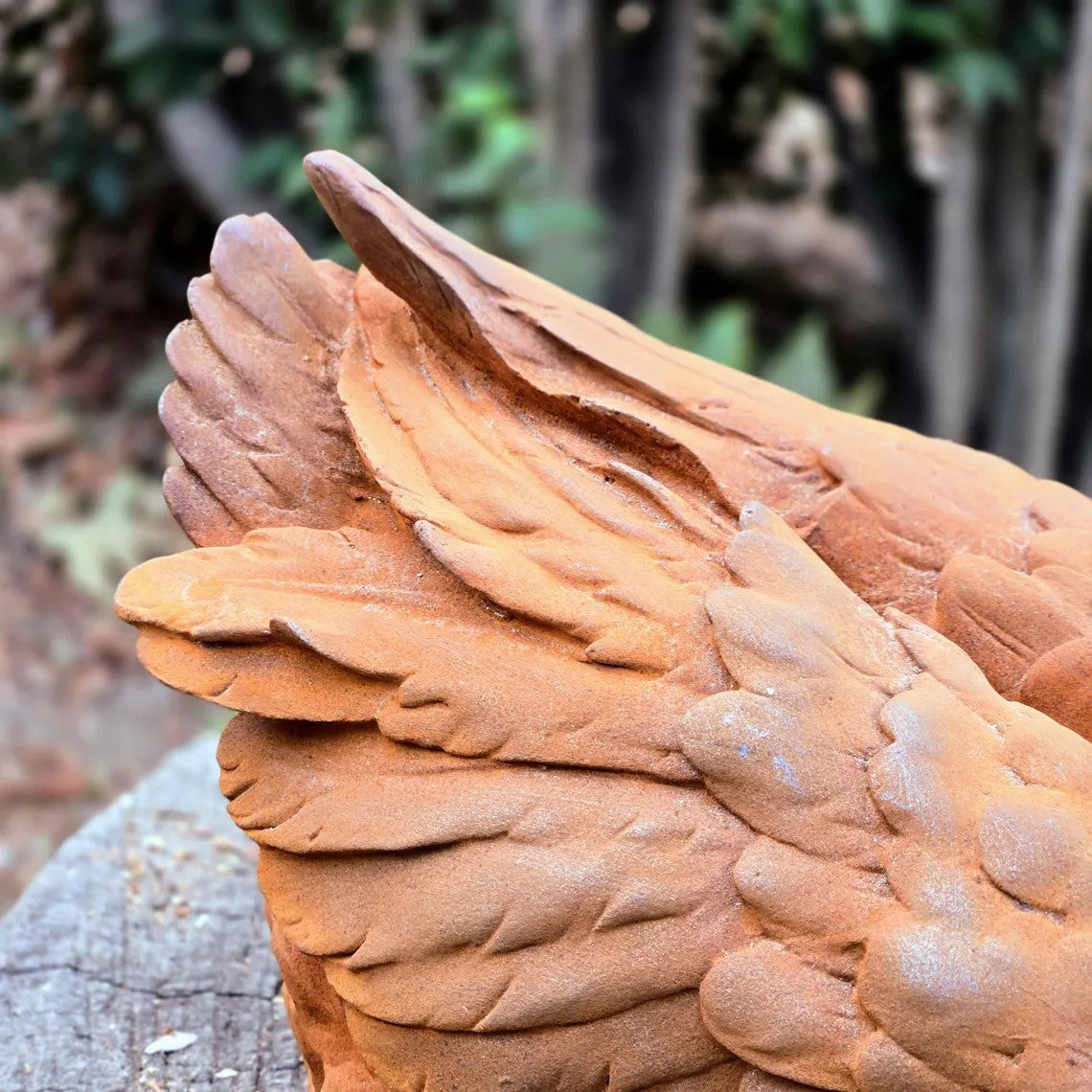 Rust Finish Cast Iron Goose Statue, Handmade Garden Swan Decor, Outdoor Patio