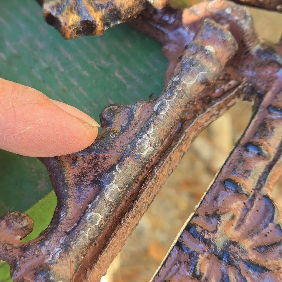 Cast Iron French Folding Coat Hook Rack – Vintage Wall Mounted Hanger for Hats