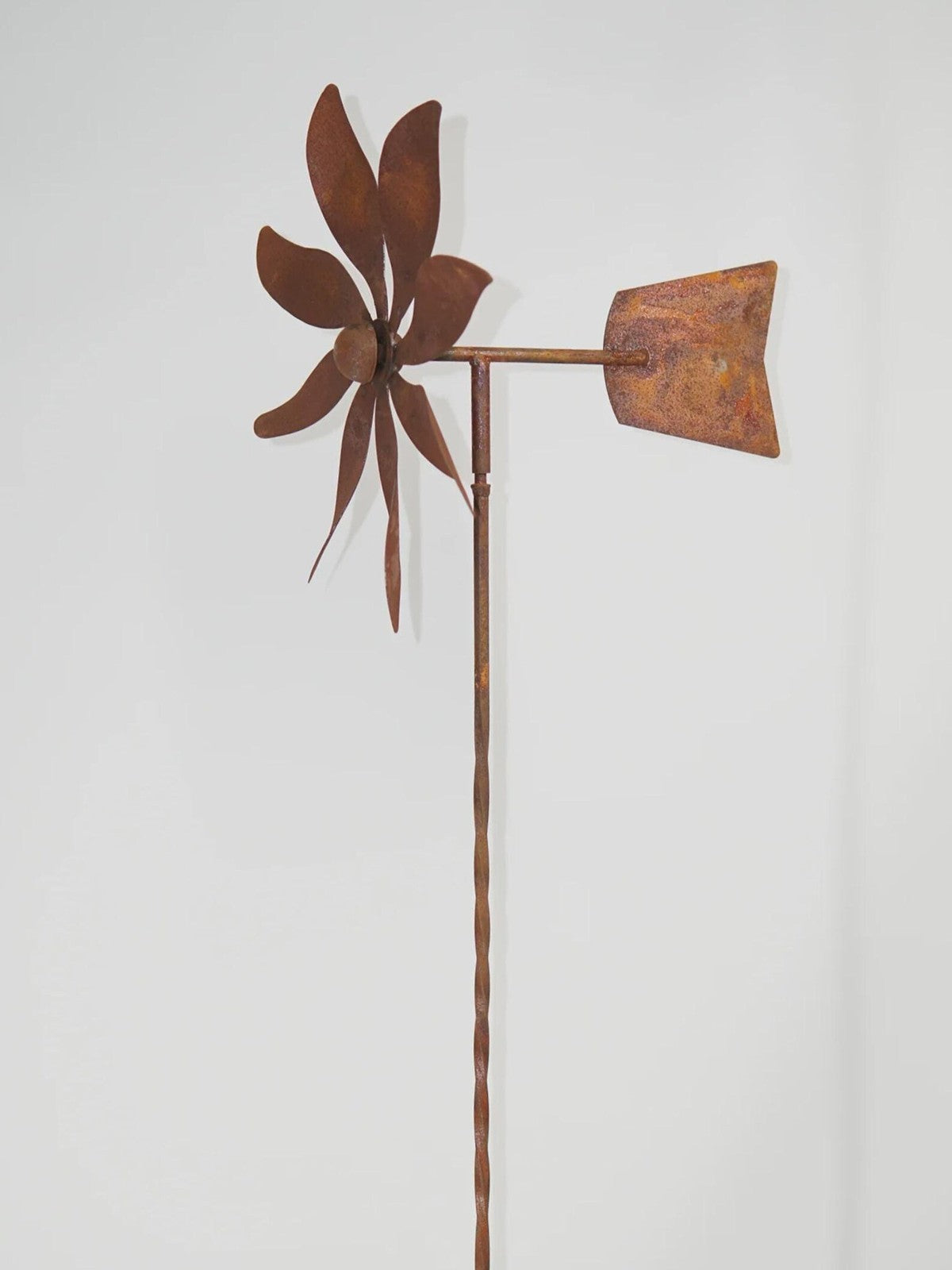 Handmade Rustic Metal Wind Vane: Iron Garden Decor, 51"